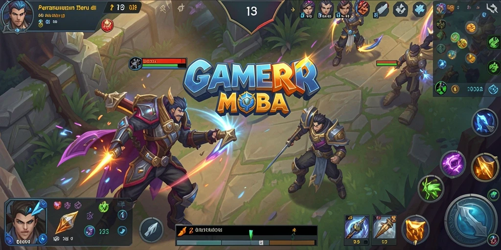 Tangkapan layar dari gameplay seru GAMERP dalam mode MOBA.