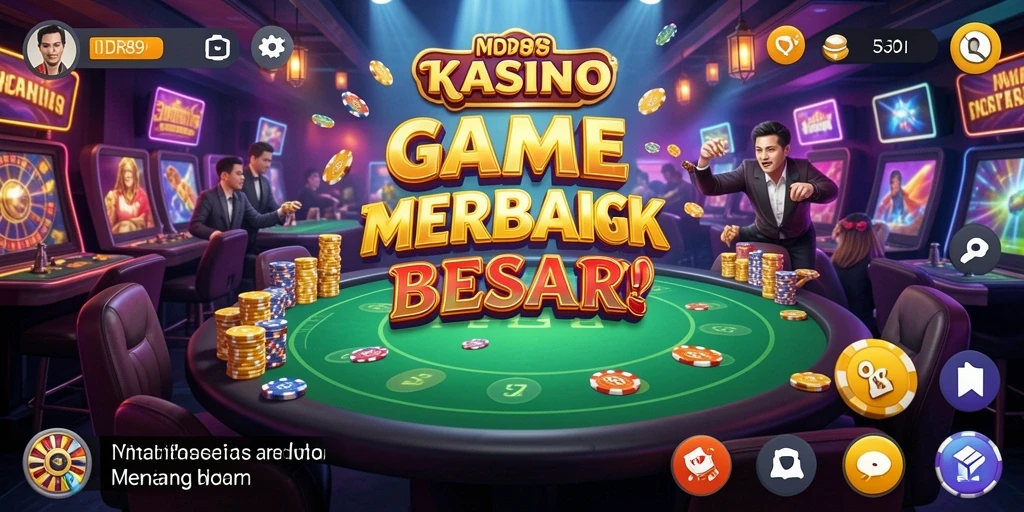 Gameplay menarik dari IDR89 dengan tema Kasino yang seru.