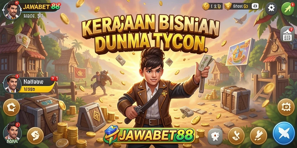 Screenshot gameplay JAWABET88 yang menunjukkan interaksi bisnis.