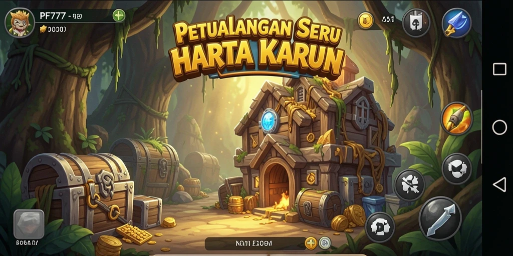 Screenshot yang menampilkan aksi seru dalam petualangan PF777.