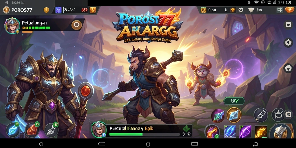 Tangkapan layar dari aksi mendebarkan dalam POROS77 yang penuh warna.