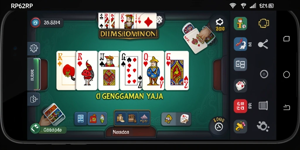 Tampilan antarmuka menarik dalam gameplay Domino RP62RP.