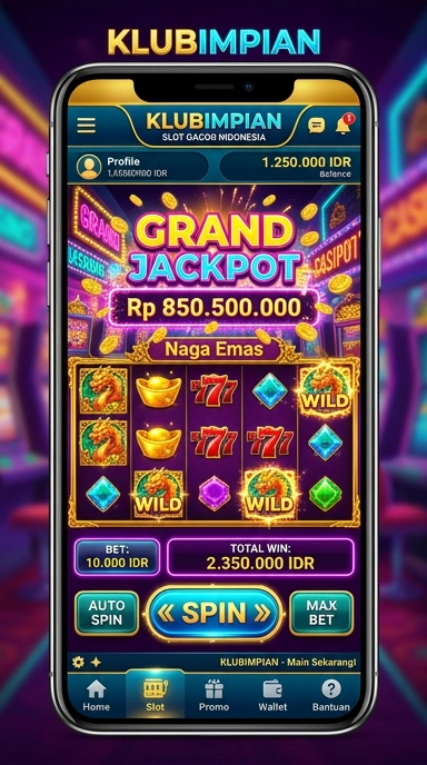 Tampilan utama aplikasi klubimpian dengan banyak pilihan aplikasi.